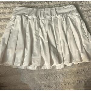 Prince White Pleated Tennis Skirt with Built-in Shorts